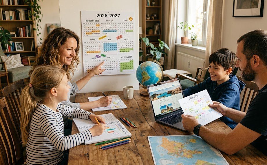 Шкільні канікули 2026/2027: як родині спланувати навчальний рік наперед