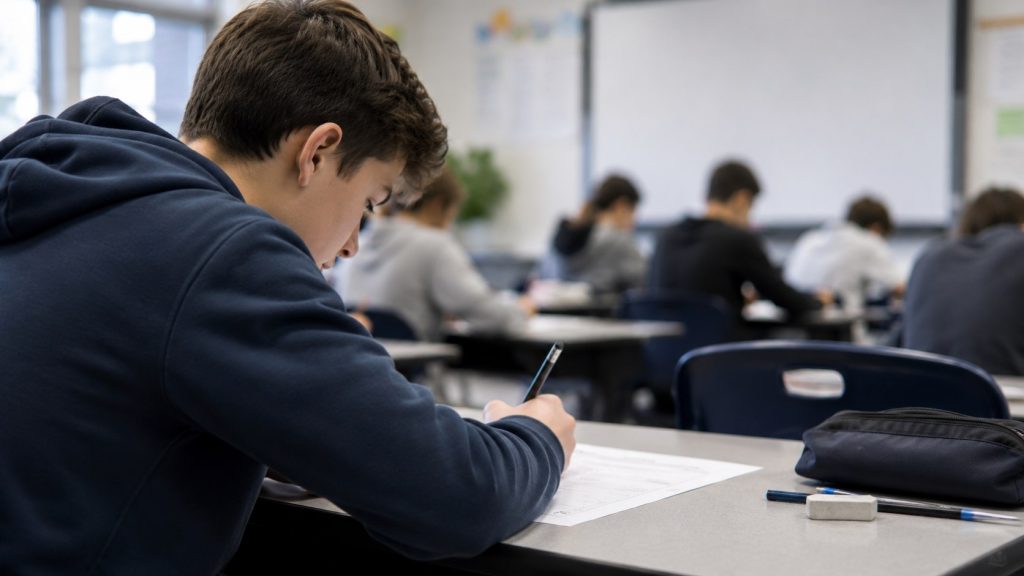 Готова структура контрольної з англійської для 9 класу: reading, use of English, writing на 80–100 слів, критерії оцінювання і підготовка до формату ДПА.