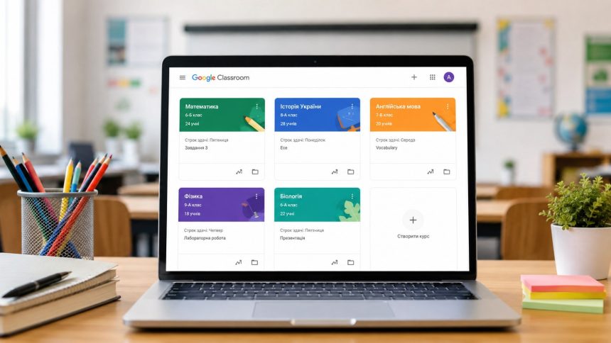 Покрокова інструкція з Google Classroom: створення класу, коди запрошення, публікація завдань і матеріалів, перевірка робіт і типові проблеми.