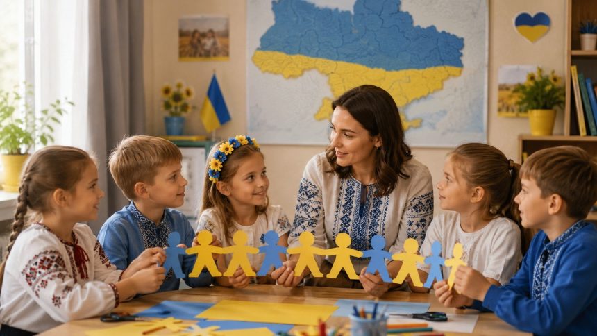 Як розповісти дітям про День Соборності: пояснення за віком, історія Злуки 1919 року і живого ланцюга 1990-го, шкільні формати — від долоньок до ланцюга єдності.