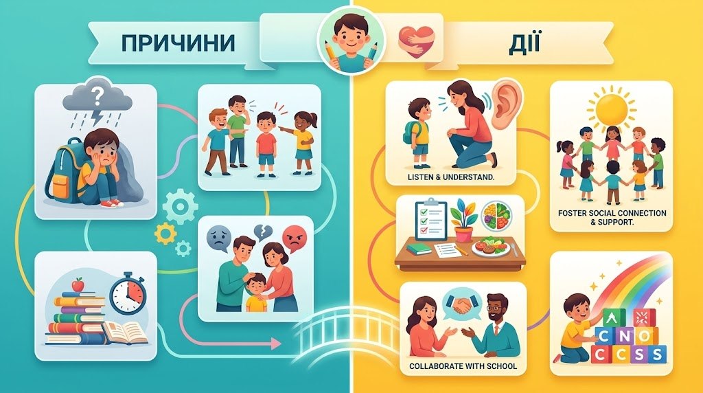 Дитина не хоче до школи: причини й дії
